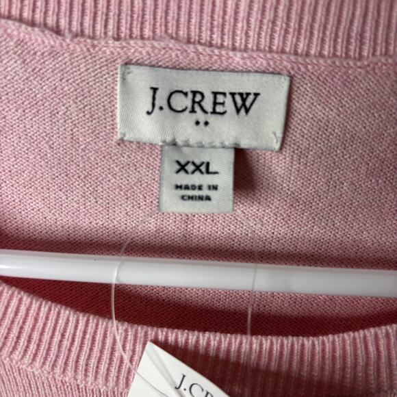 J. Crew Pink Fine Gauge Cotton Pullover Sweater Women’s 2XL  French Capsule NWT - Picture 9 of 11